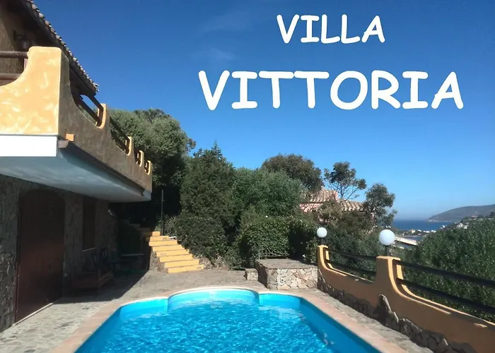 Villa Vittoria With Large Private Heated Swimming Pool Complete With Jacuzzi For Exclusive Use , Sea And View, 150 Meters From The Beach, Pool Surface 60 Mq , 645 Sq Ft, Pool Depth 140 Cm ,55 Inches, Parking And Wifi Free